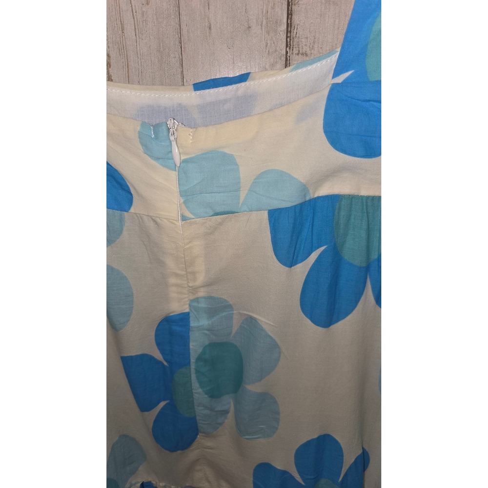 Jacquie The Label M Tiered Maxi Sundress Dress Floral semi-sheer Wide-strap - Picture 7 of 9